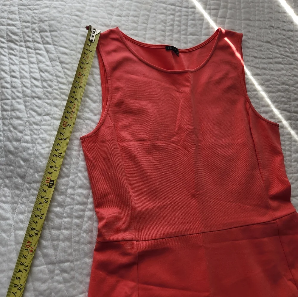 Coral Sleeveless Women's Dress